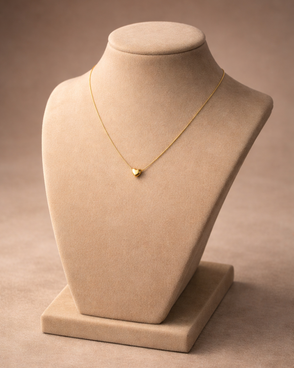 Golden Mini Heart Drop Necklace